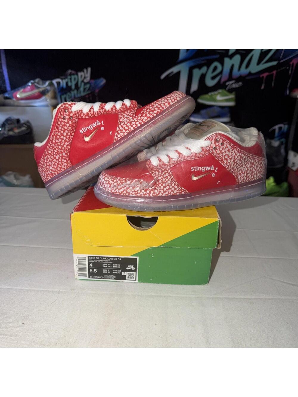 Size 4 - Stingwater x Nike Dunk SB Low Magic Mushroom